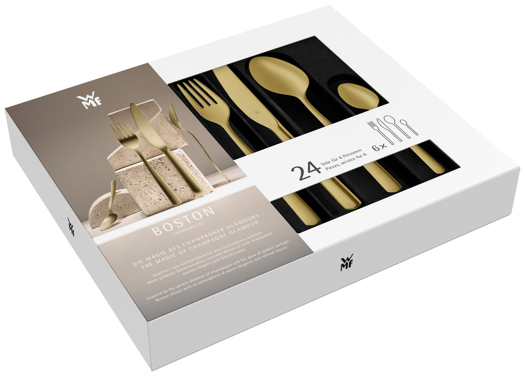 Bestikksett Boston Champagne Gold 24 deler Cromargan rustfritt stål - WMF