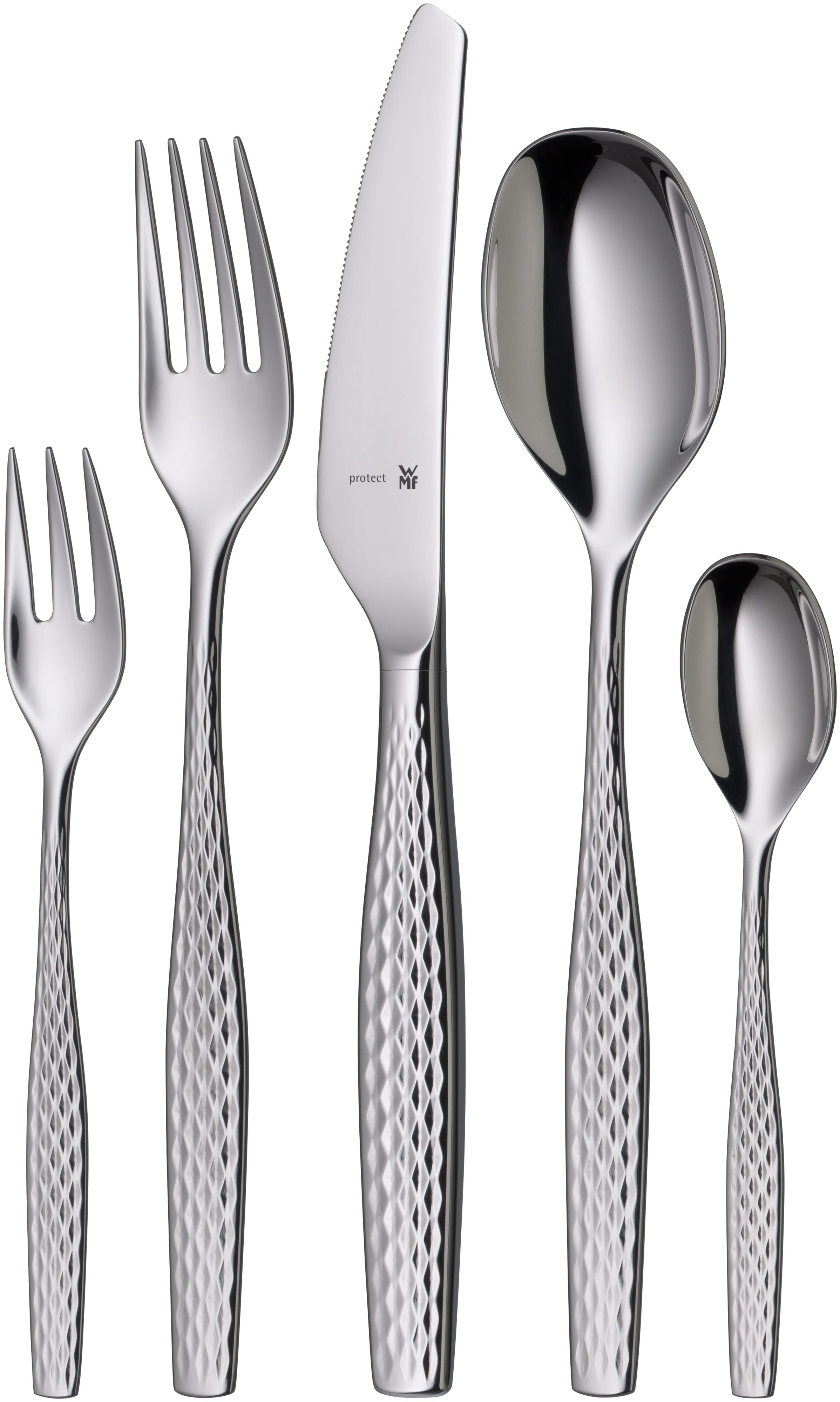 Bestikksett Sentic 30-delt Cromargan protect polert WMF forfra