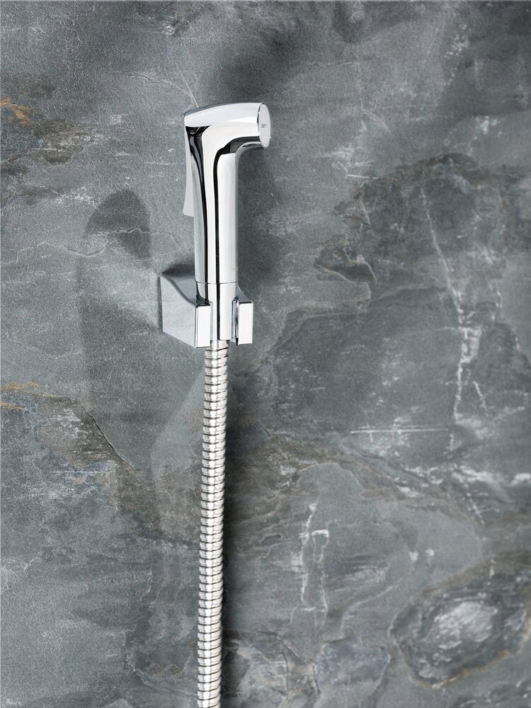 Bidet-sett Watersaving 120 cm sølv ABS montert