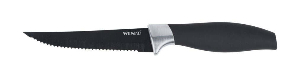 Biffkniver Otis 4-delt sett rustfritt stål svart sett med alle kniver