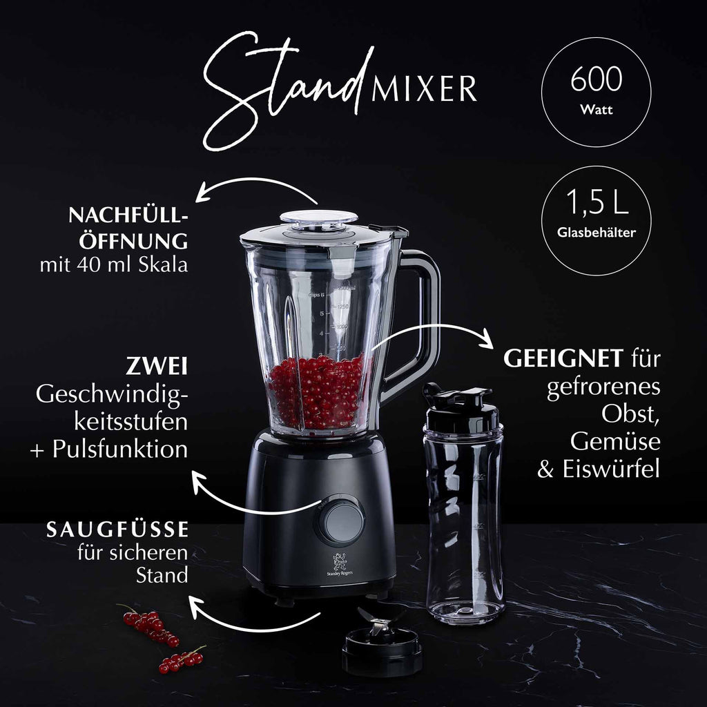 Blender glass 1,5 L 600W - Stanley Rogers lokk nærbilde