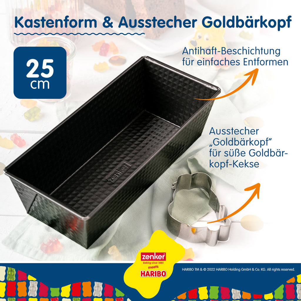 Brødform 25 cm med utstikker rustfritt stål - Zenker med bakevarer