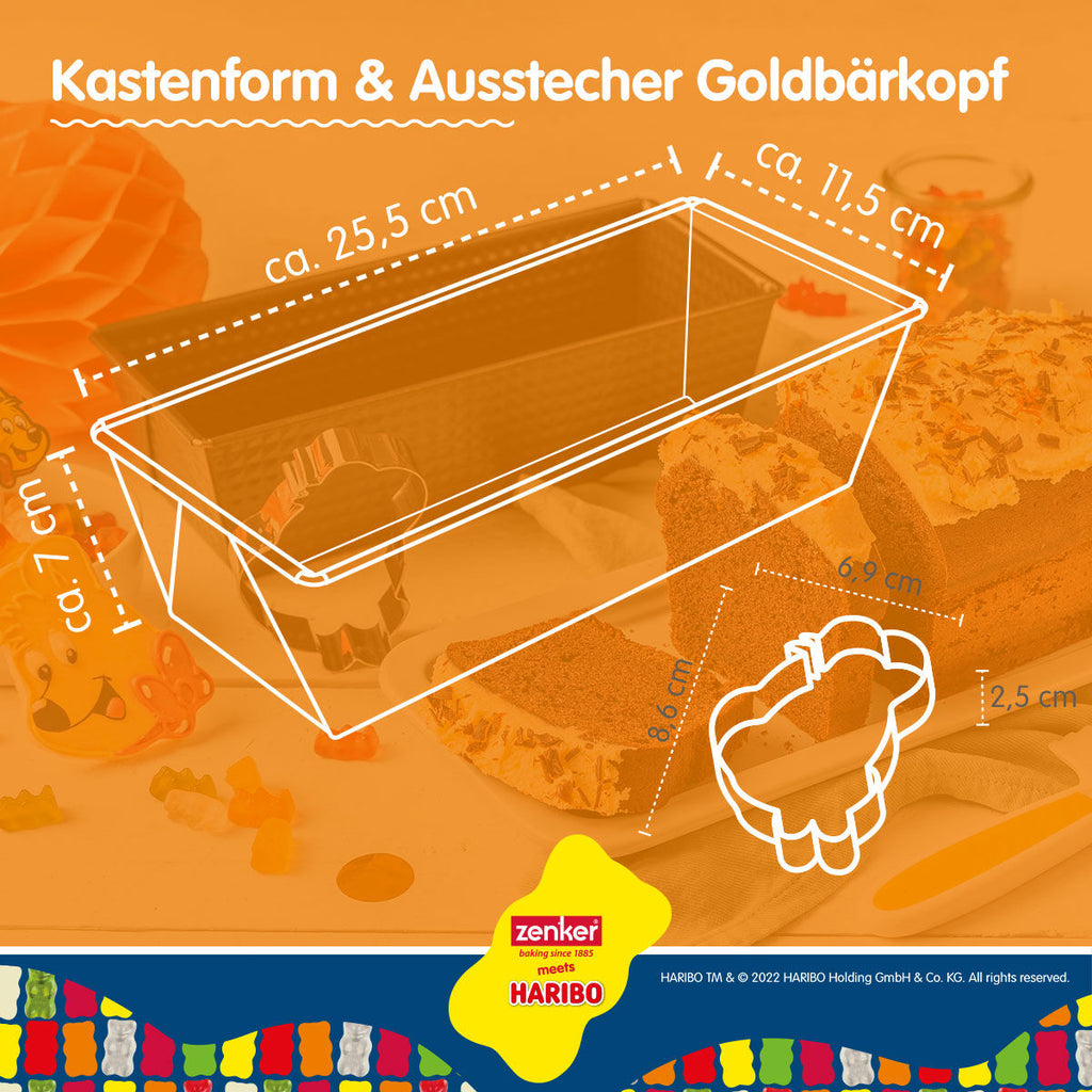 Brødform 25 cm med utstikker rustfritt stål - Zenker og utstikker i bruk