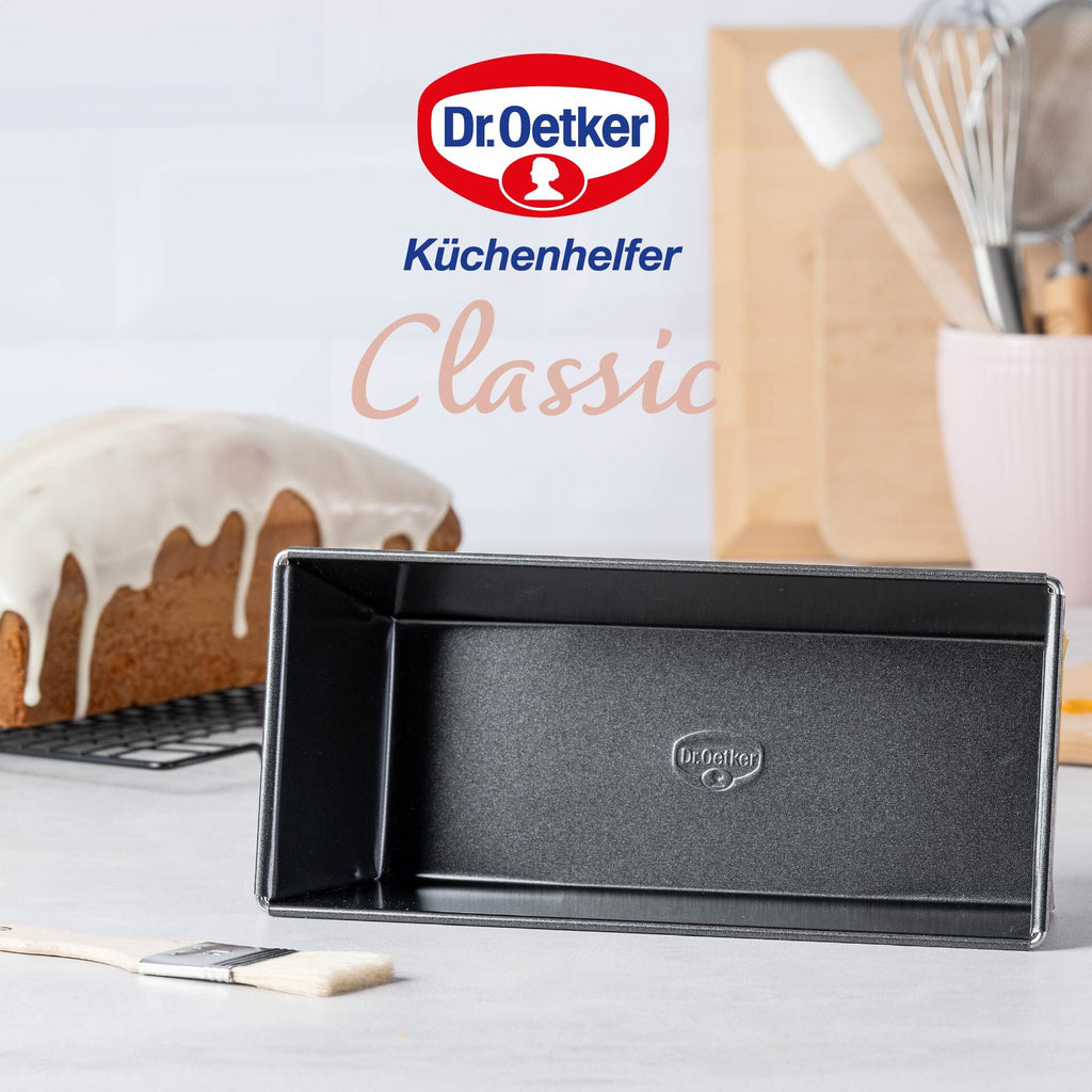 Brødform 25 cm non-stick PFAS-fri stål Dr. Oetker med kake
