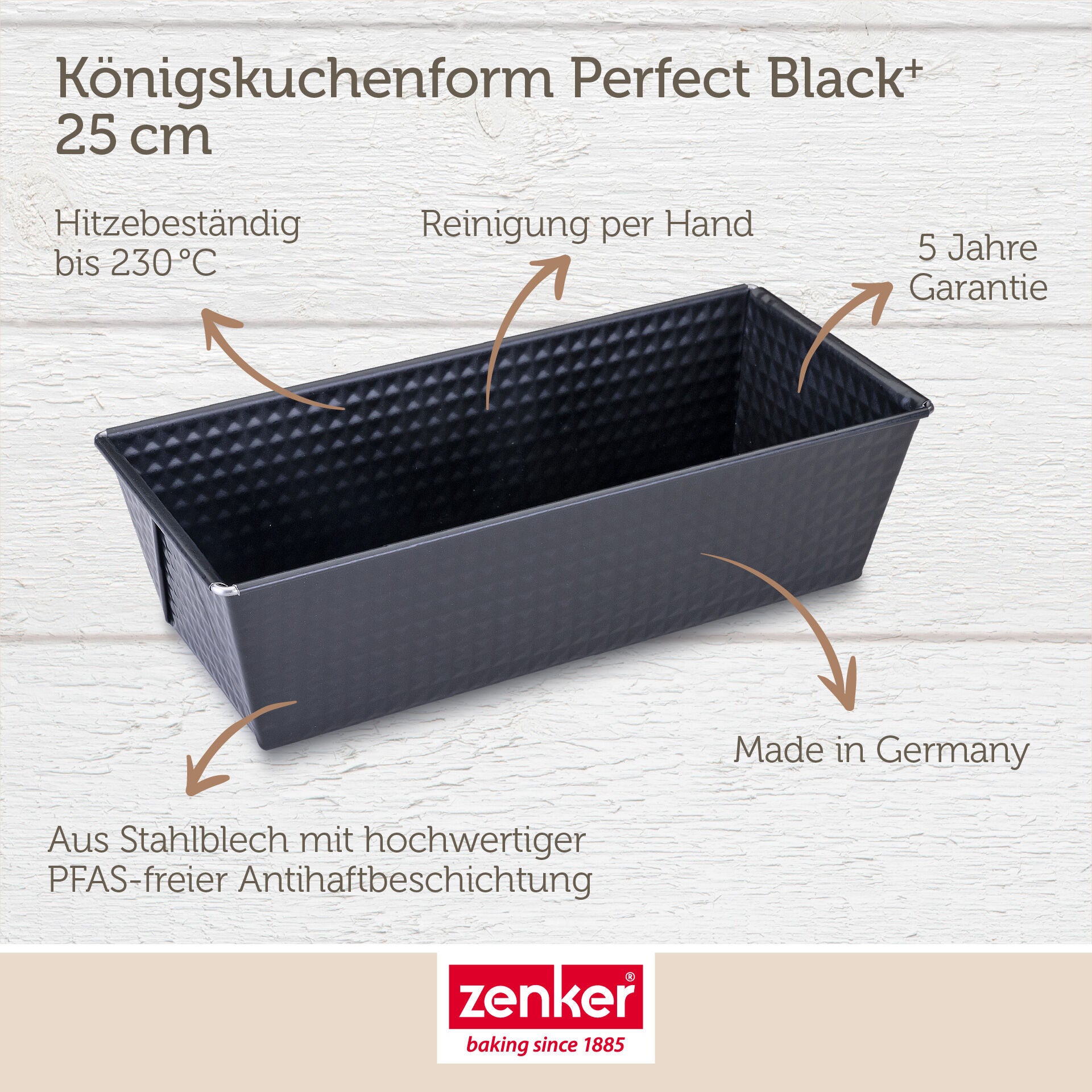 Montert Brødform 25 cm non-stick stål PFAS-fri - Zenker i ovnen