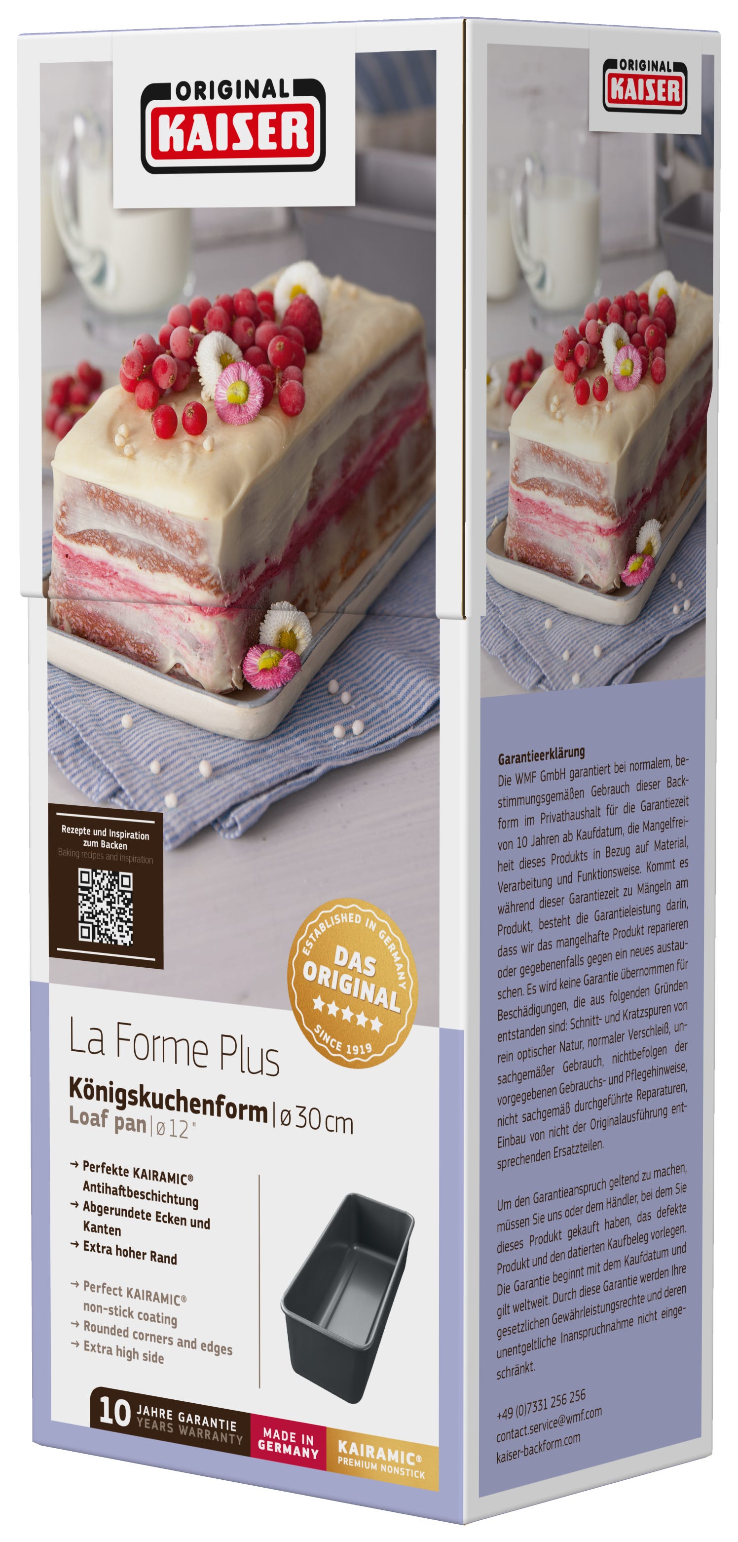 Brødform 30 cm non-stick La Forme Plus - KAISER i bruk