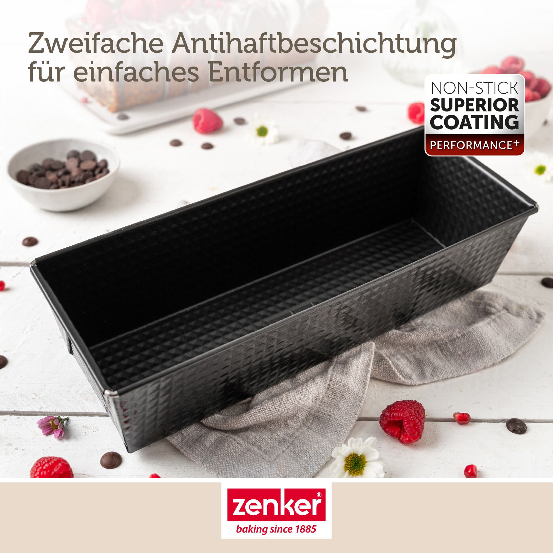 Oversikt av Brødform 35 cm non-stick stål PFAS-fri - Zenker på kjøkkenbenk