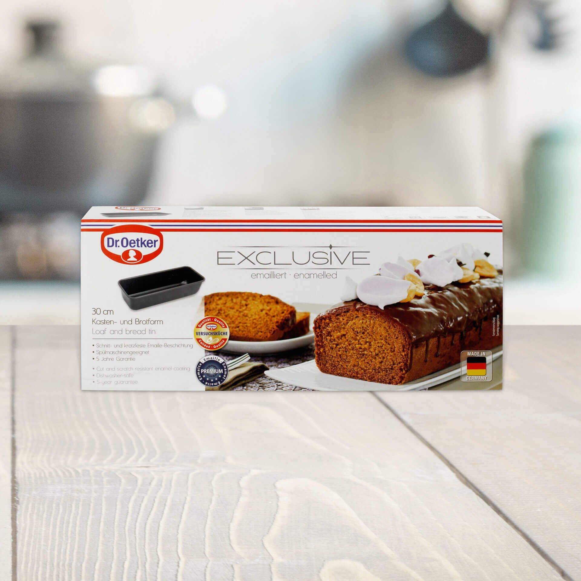Detalj av overflate på Brødform emaljert 30x13 cm varmebestandig til 400°C - Dr. Oetker