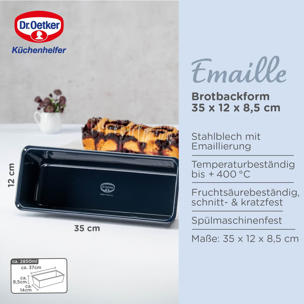 Bilde av brød stekt i Brødform emaljert 35x12x8,5 cm non-stick - Dr. Oetker