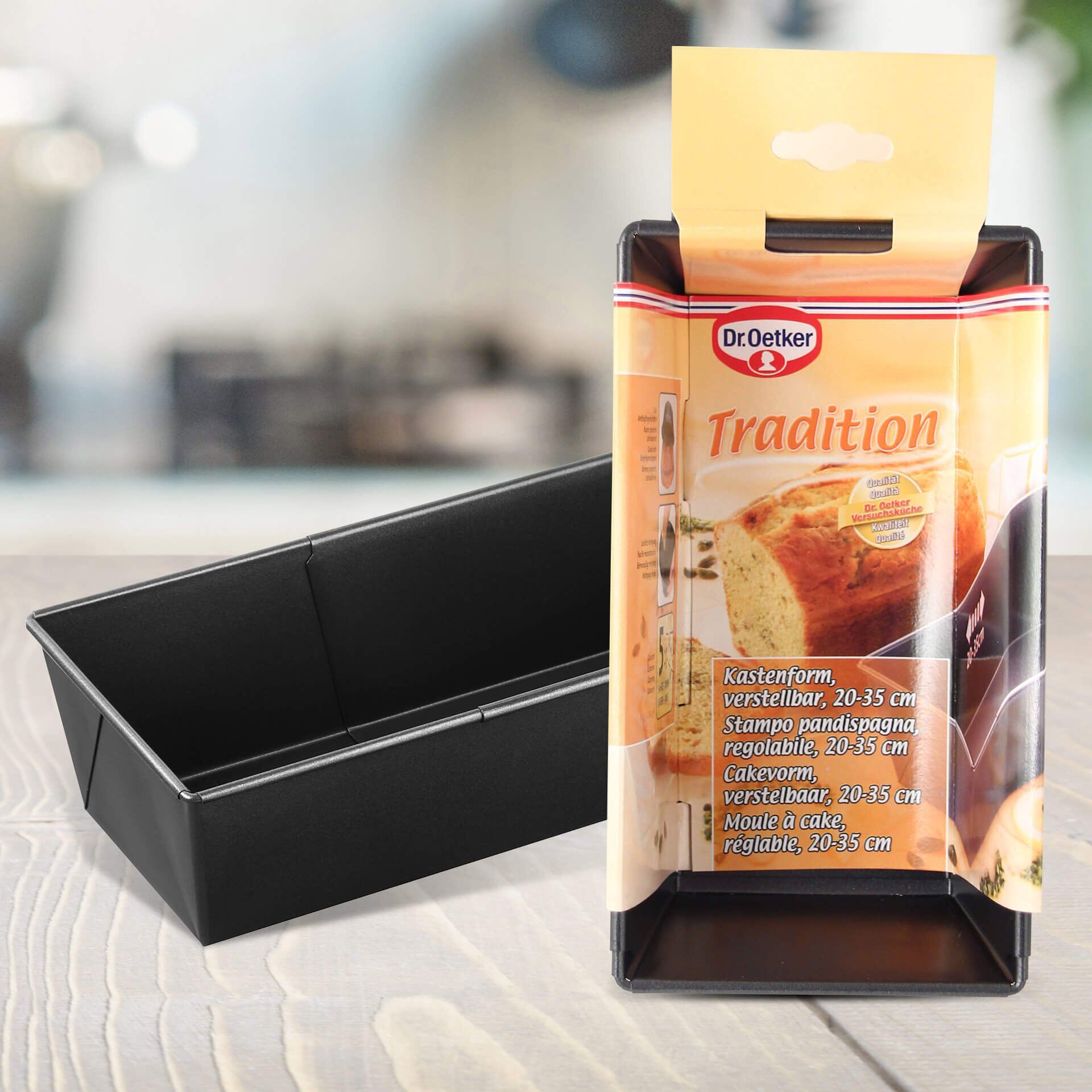 Brødform justerbar 20-35 cm non-stick Tradition - Dr. Oetker bakside