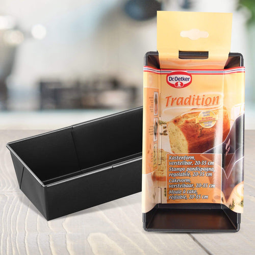 Brødform justerbar 20-35 cm non-stick Tradition - Dr. Oetker bakside