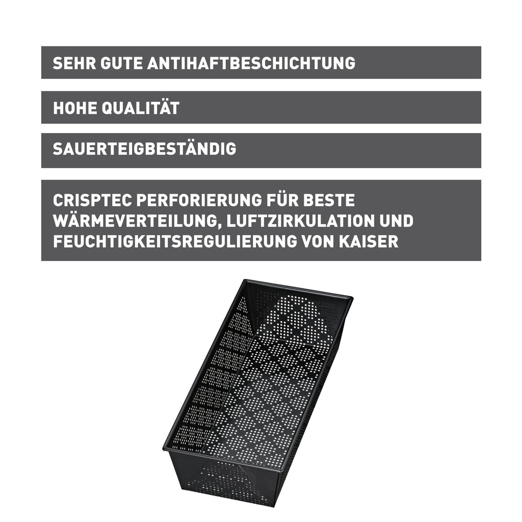 Detalj av perforert bunn på Brødform perforert 35 cm non-stick CrispTec - Kaiser