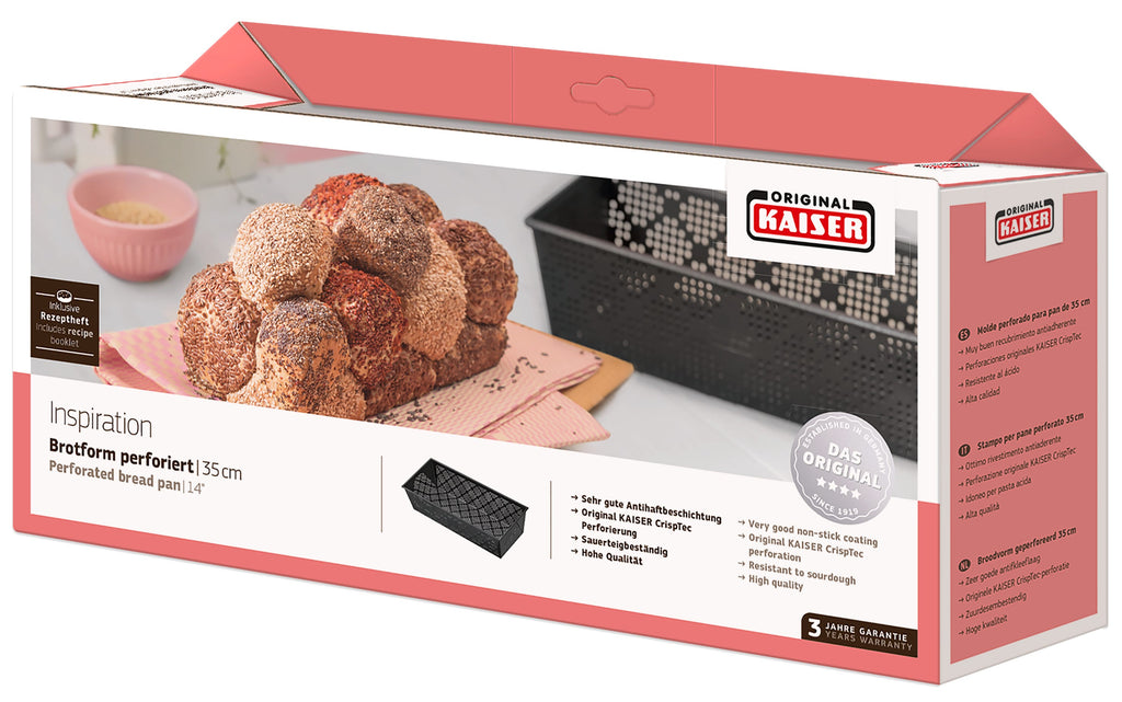 Brødform perforert 35 cm non-stick CrispTec - Kaiser nærbilde av non-stick belegg