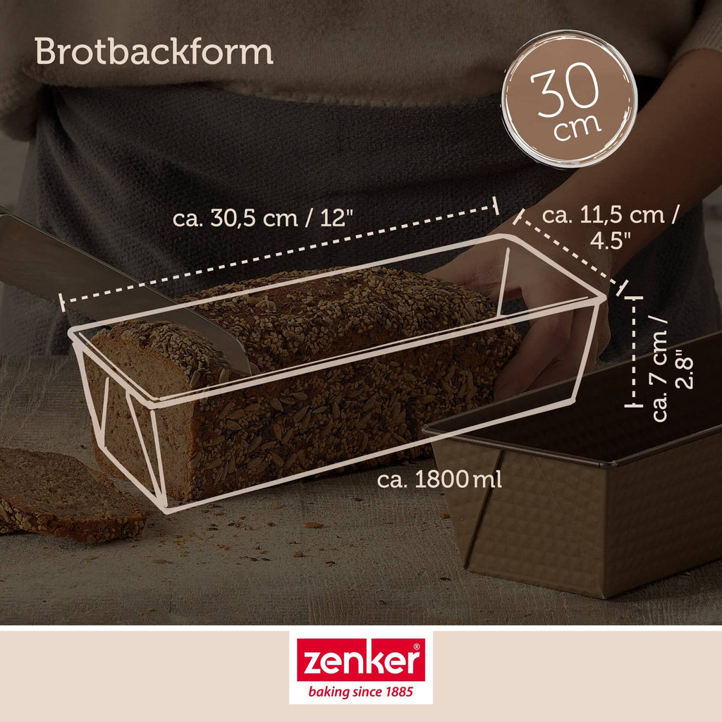Nærbilde av non-stick belegg på Brødform riflet non-stick 30,5 cm Mojave Gold - Zenker
