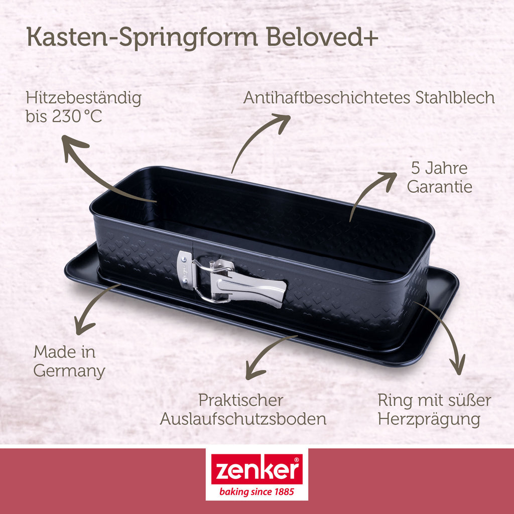 Brødform springform 30x11,5 cm non-stick PFAS-fri Zenker montert i ovn