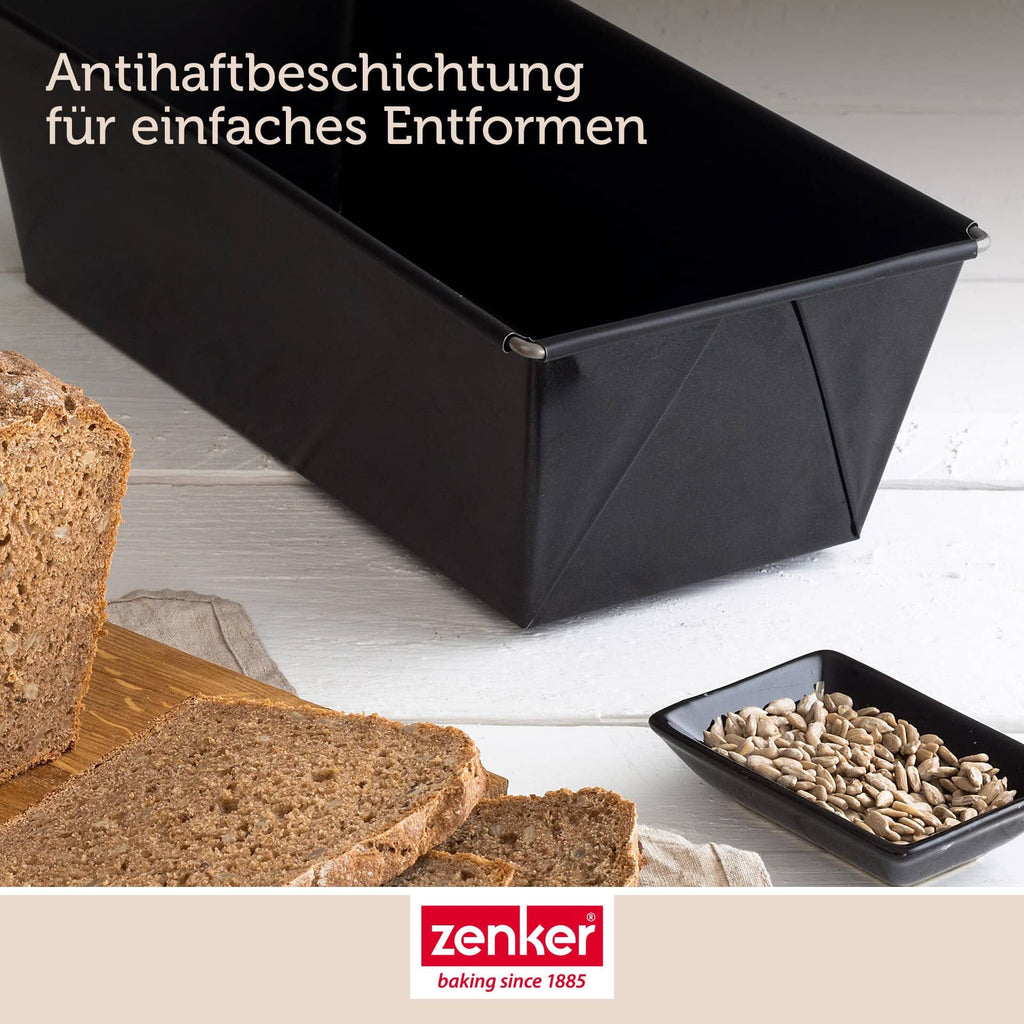 Brødform uttrekkbar 28-40 cm non-stick svart - Zenker sideprofil