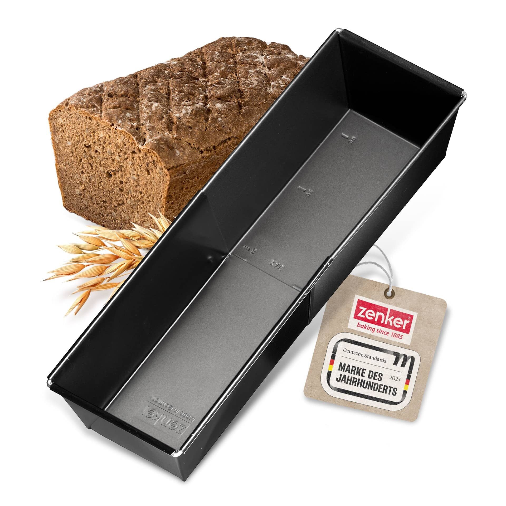 Brødform uttrekkbar 28-40 cm non-stick svart - Zenker logo detalj