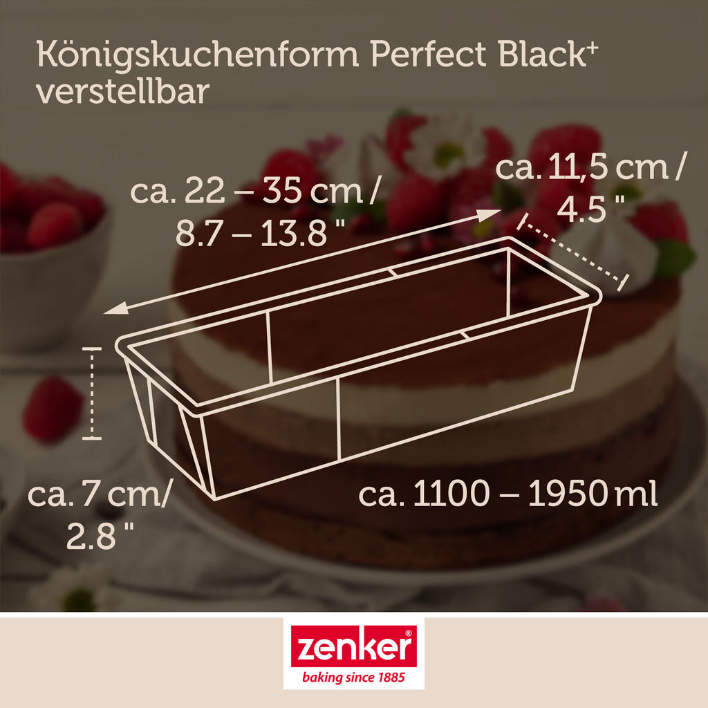 Nærbilde av kanten på Brødform uttrekkbar non-stick 20-35 cm PFAS-fri - Zenker
