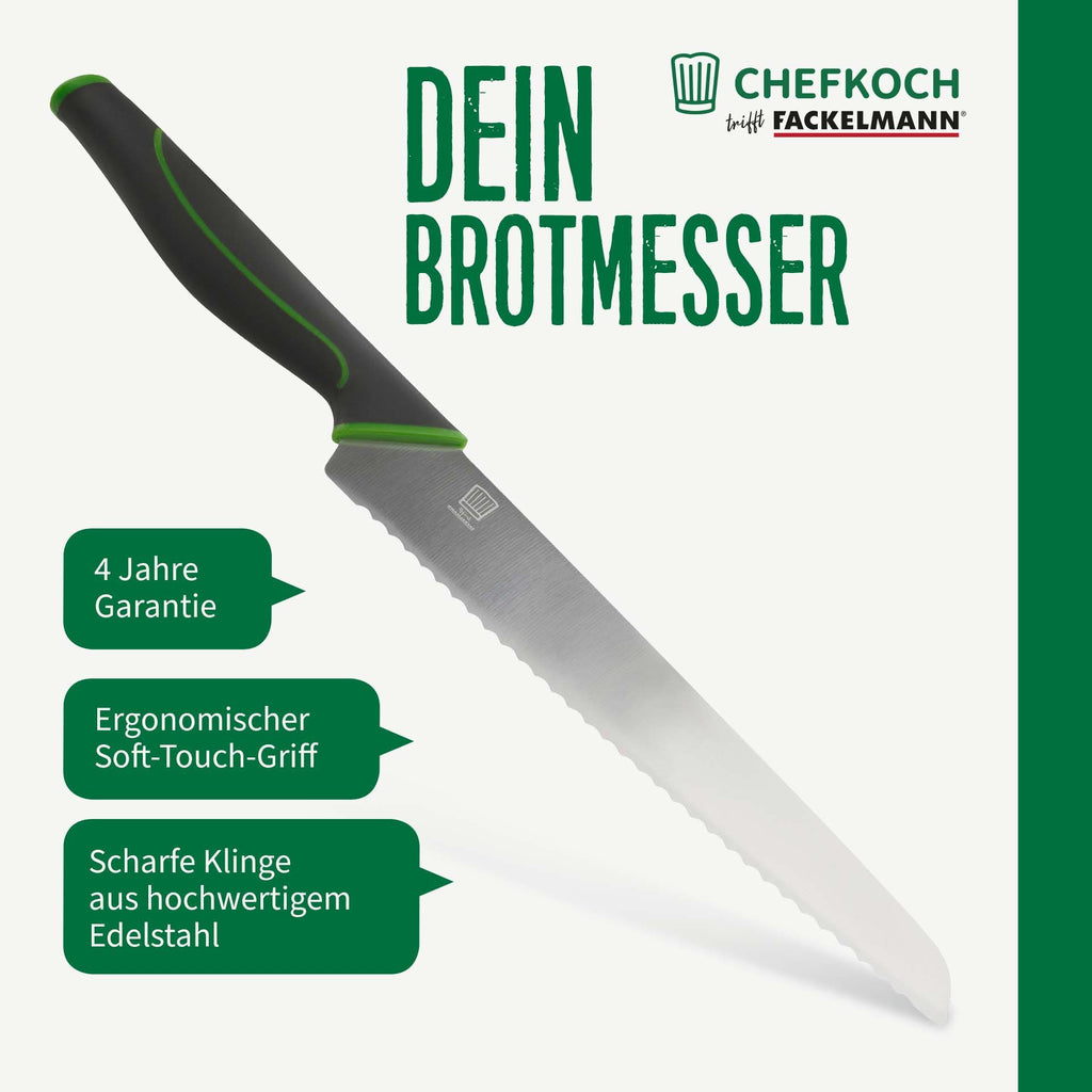 Brødkniv 20 cm bølgeslipt - Chefkoch trifft Fackelmann i bruk