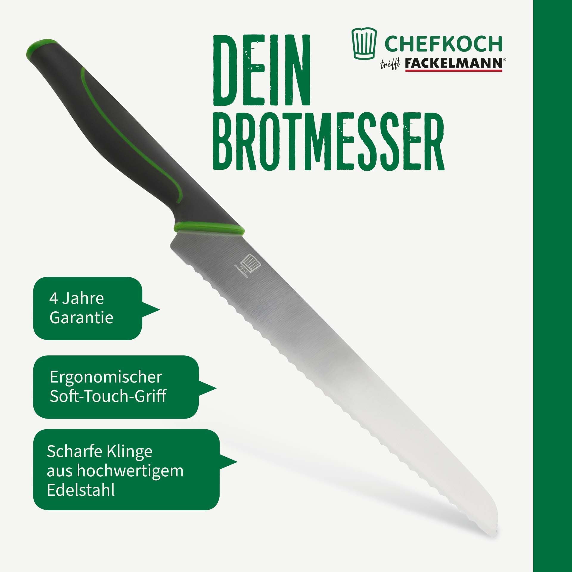 Brødkniv 20 cm bølgeslipt - Chefkoch trifft Fackelmann i bruk