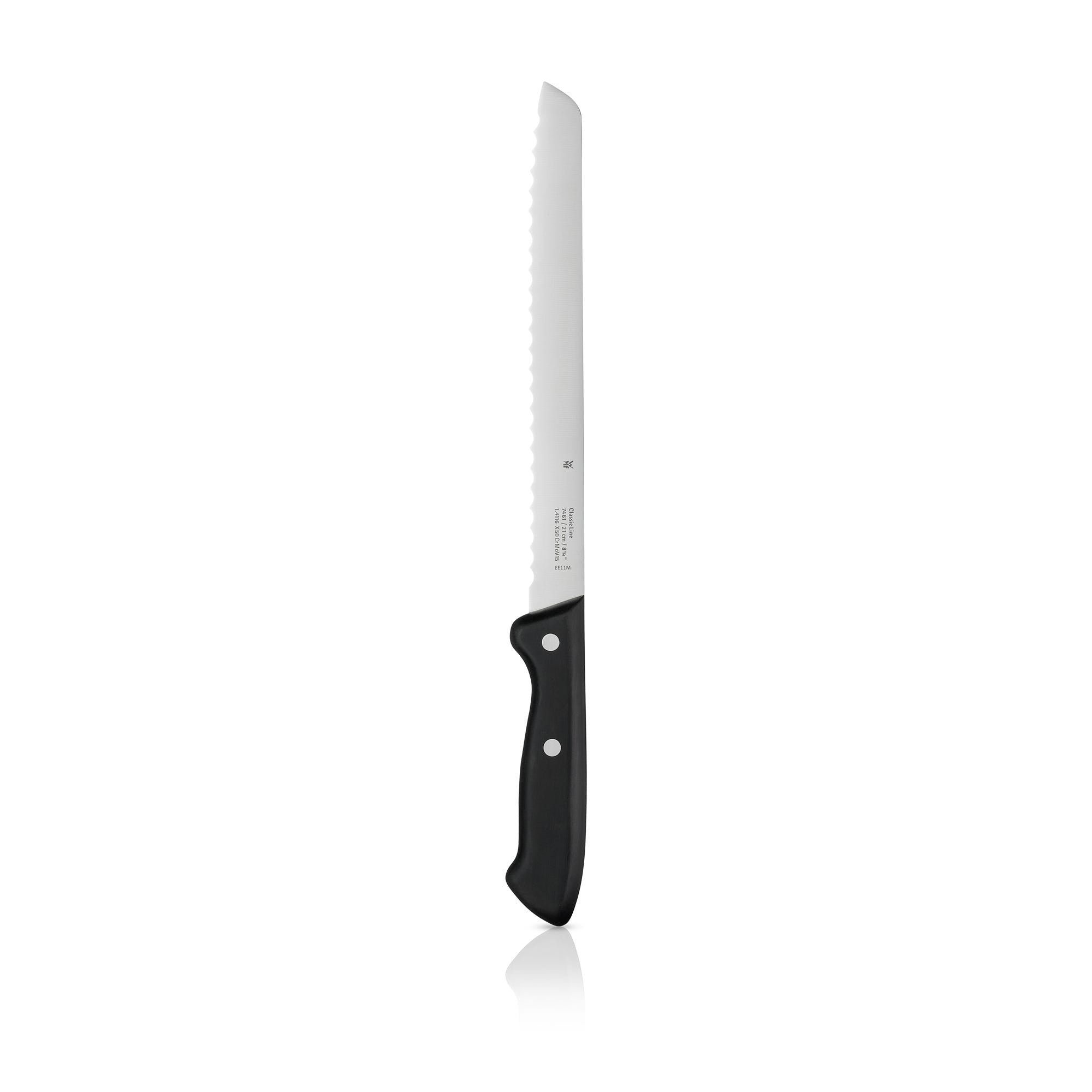 Brødkniv 21 cm bølgeslipt Classic Line - WMF forfra