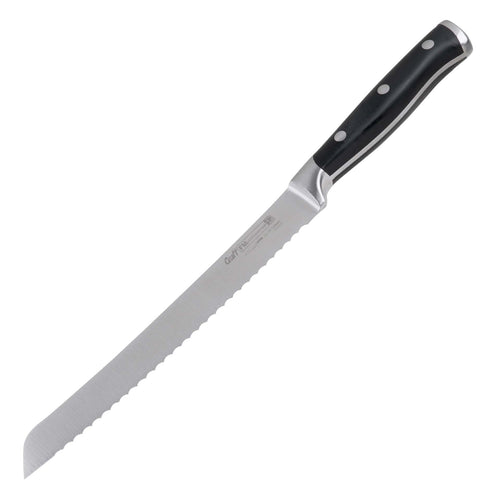 Brødkniv BBQ 20 cm bølgeslipt rustfritt stål forfra