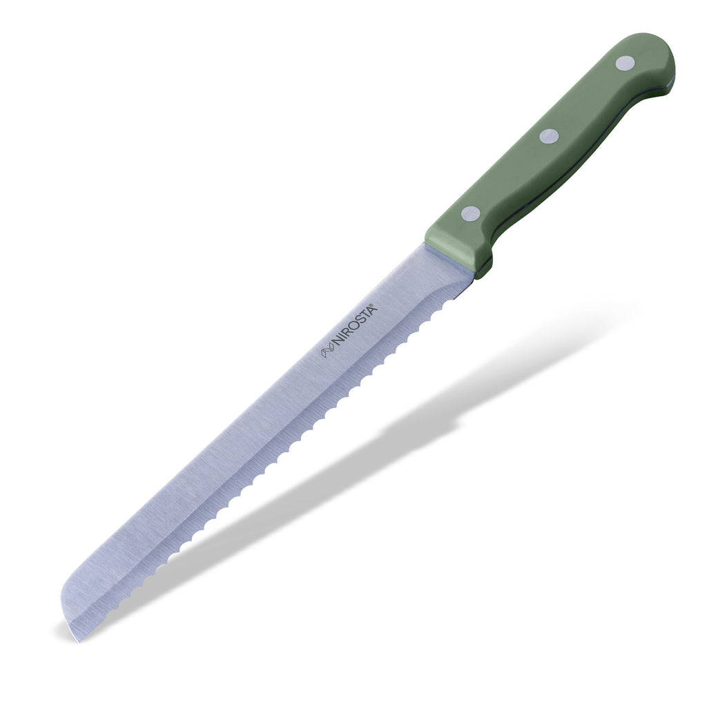 Detaljbilde av Brødkniv Trio 20 cm rustfritt stål bølgeslipt