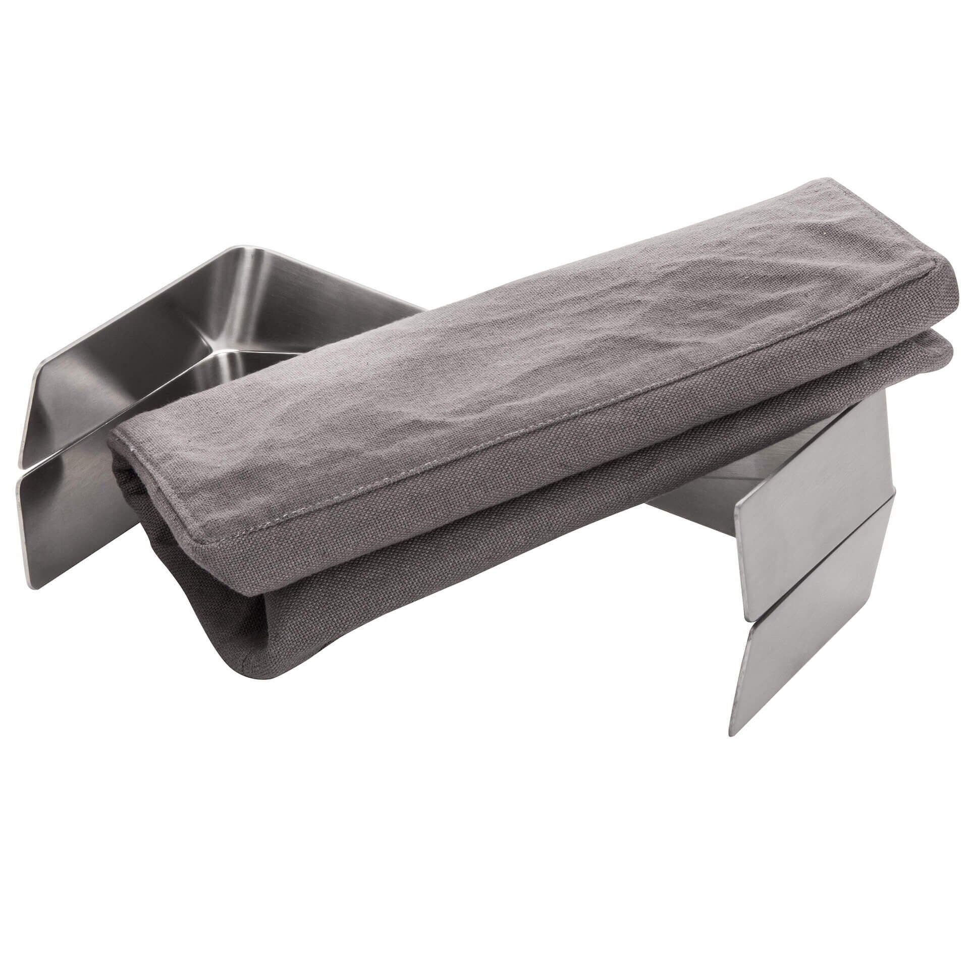 Brødkurv sammenleggbar 20 cm rustfritt stål fra Stanley Rogers bakside