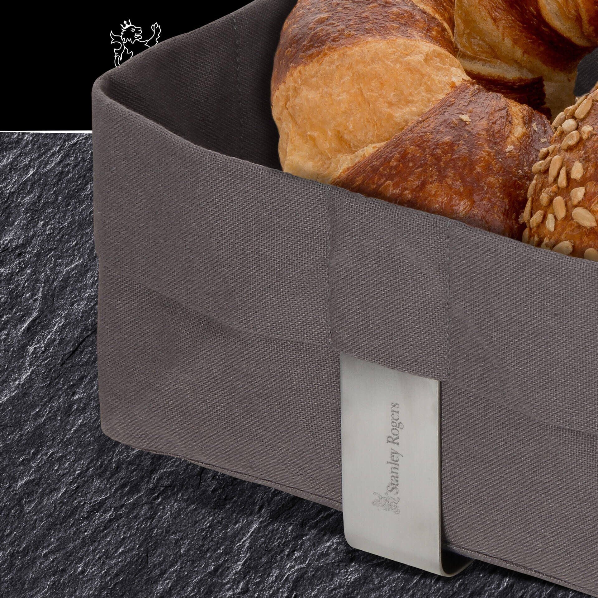 Detaljbilde av Brødkurv sammenleggbar 20 cm rustfritt stål - Stanley Rogers
