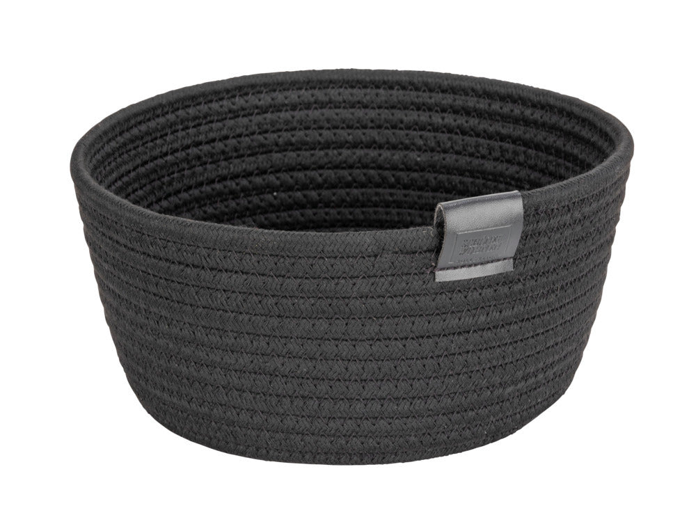 Brødkurv svart plast Ø24x11 cm SVEA forfra