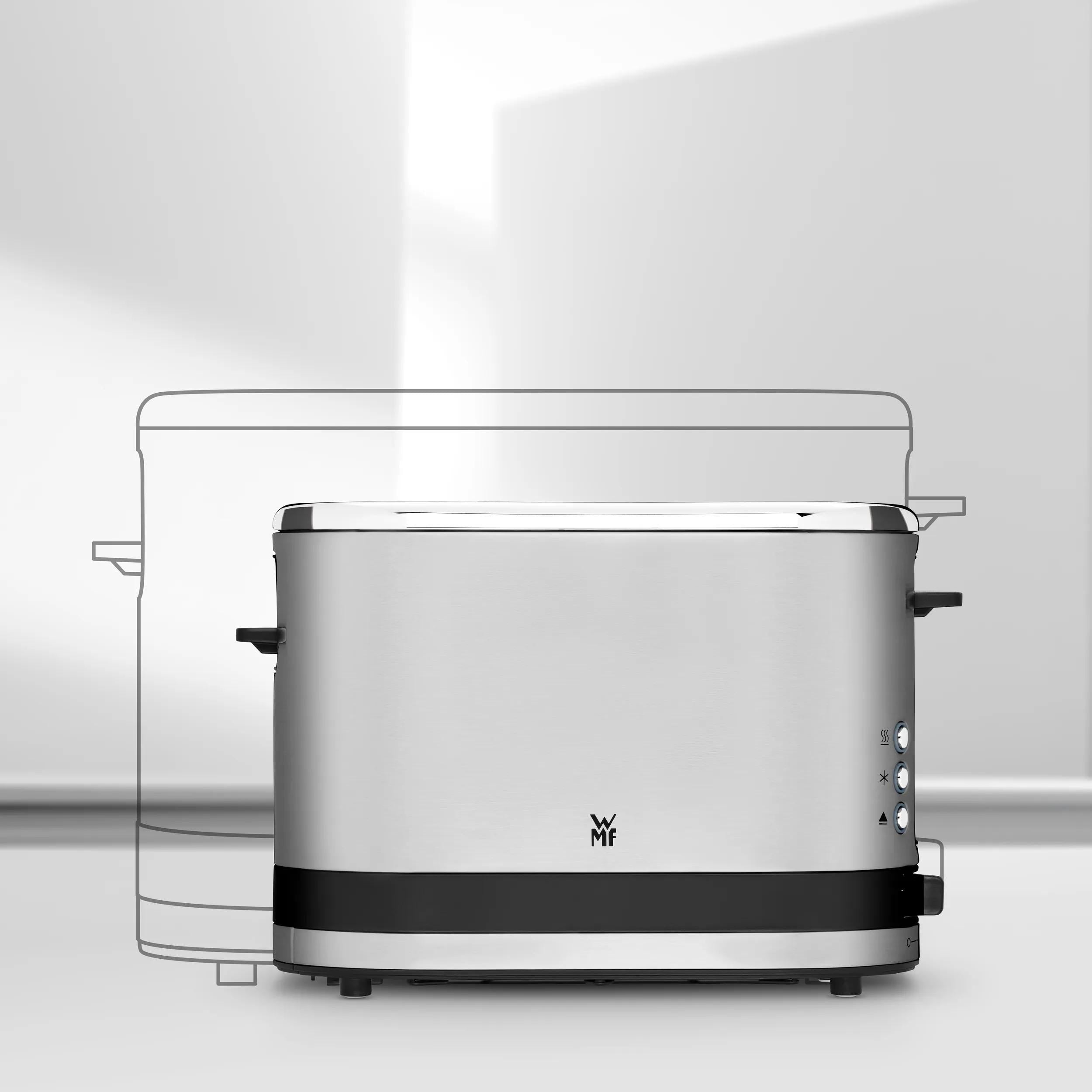 Detaljbilde av Brødrister 1 skive kompakt 600W cromargan matt - WMF