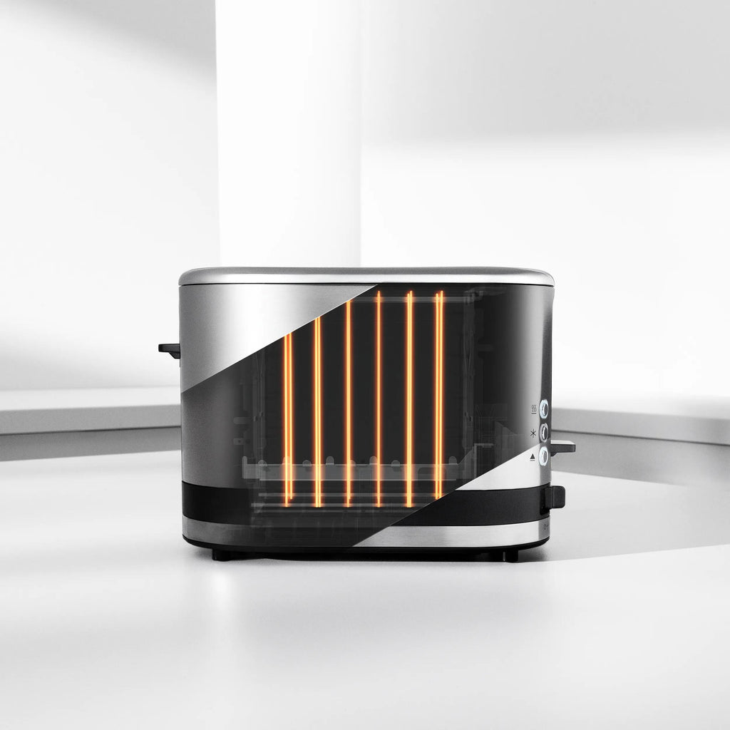 Nærbilde av kontrollpanel på Brødrister 1 skive kompakt 600W cromargan matt - WMF