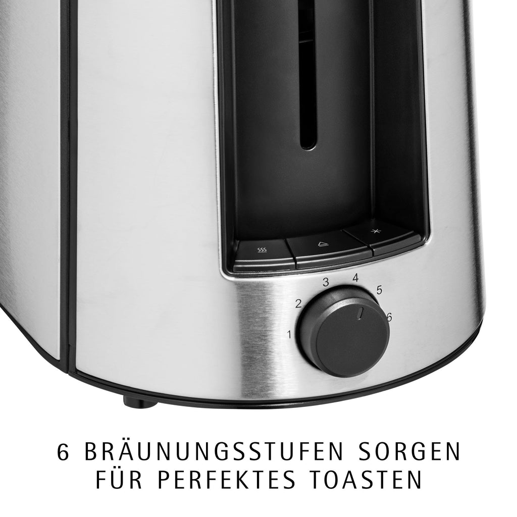 Brødrister Bueno Pro 2 skiver med bollevarmer cromargan smulebrett utslått