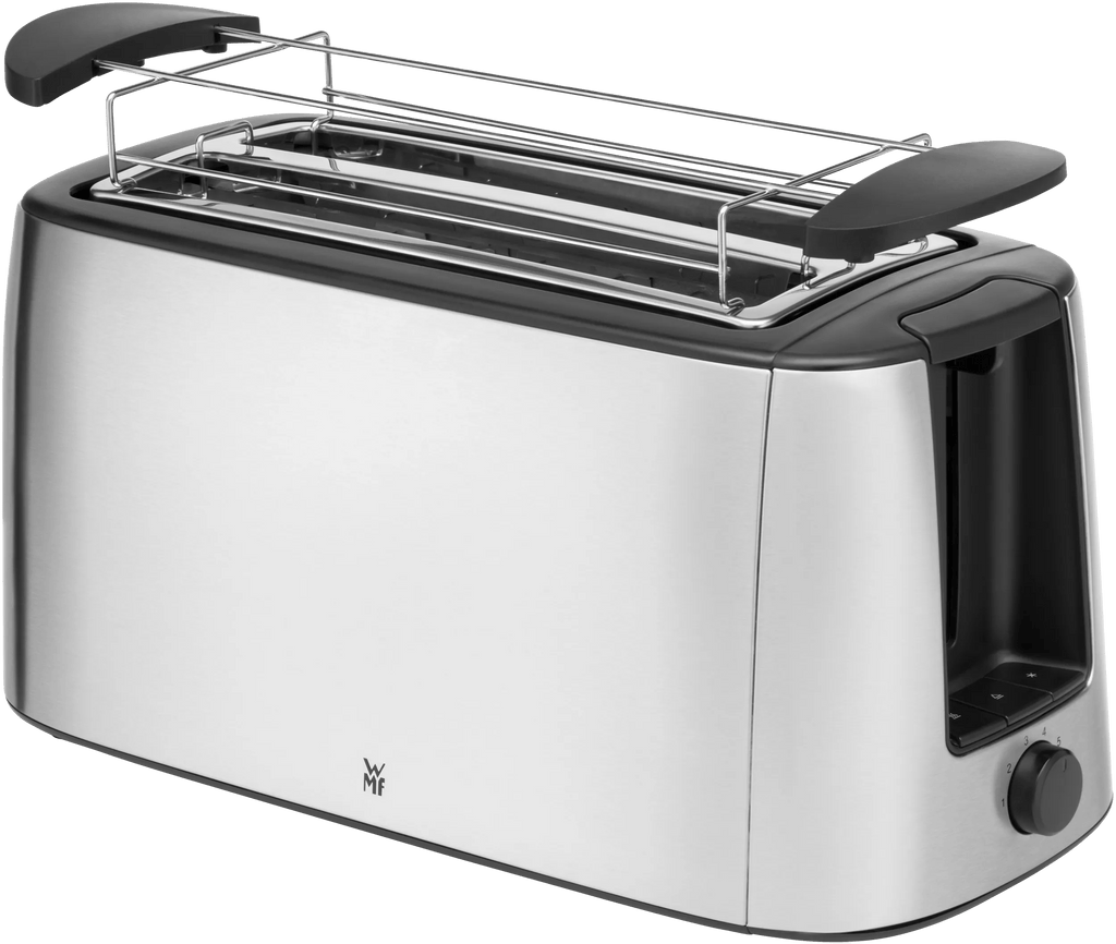 Nærbilde av kontrollpanel på Brødrister Bueno Pro dobbel langspor 1550W cromargan