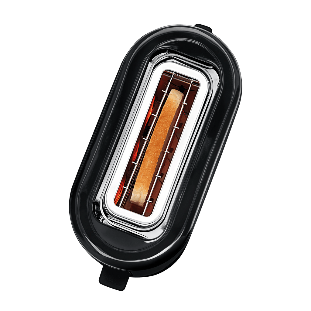 Montert Brødrister KUCHENminis 1 skive 600W sort med brød