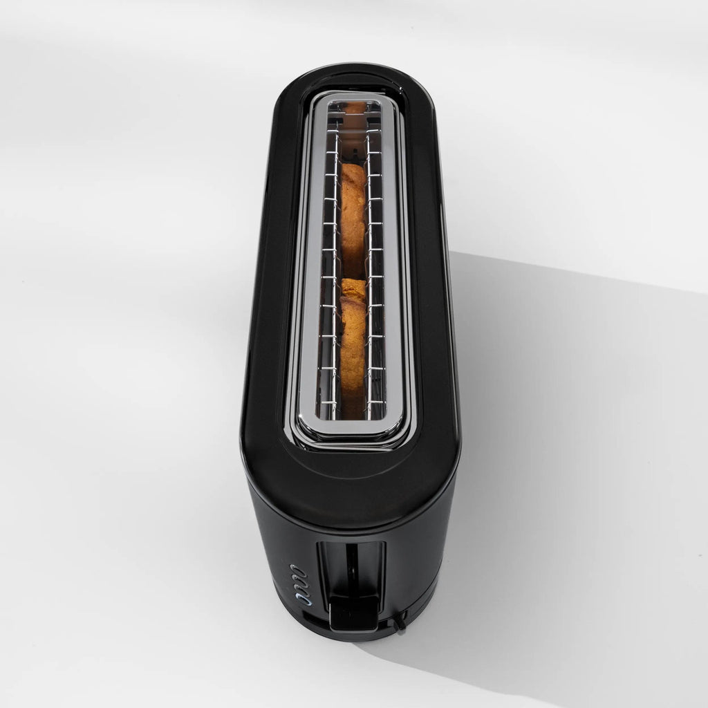 Brødrister langspor 2 skiver 900W svart - WMF KUCHENminis sideprofil