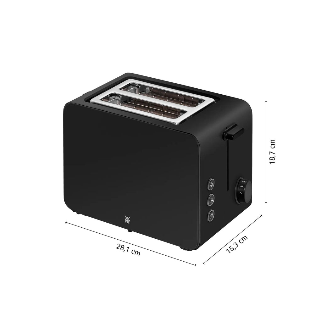 Nærbilde av brødzentriersystem i Brødrister Stelio Edition Deep Black