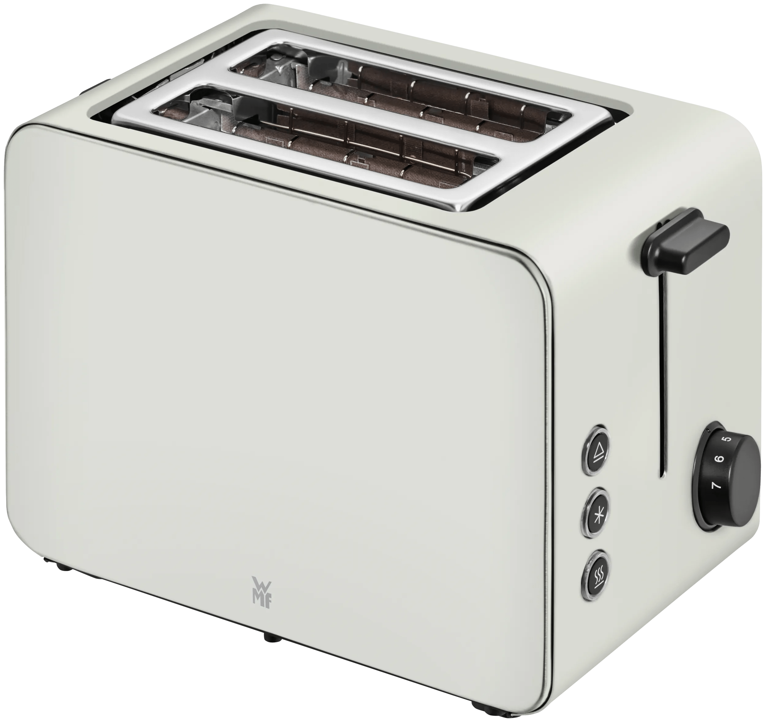 Brødrister Stelio Edition Paper White med uttrekkbar smulebrett