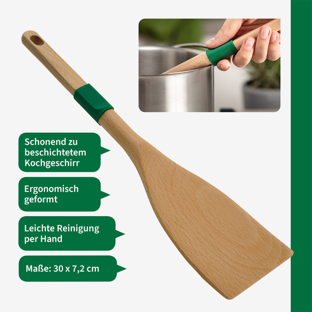 Bruk av Stekespade bøketre 31 cm med silikonring i panne