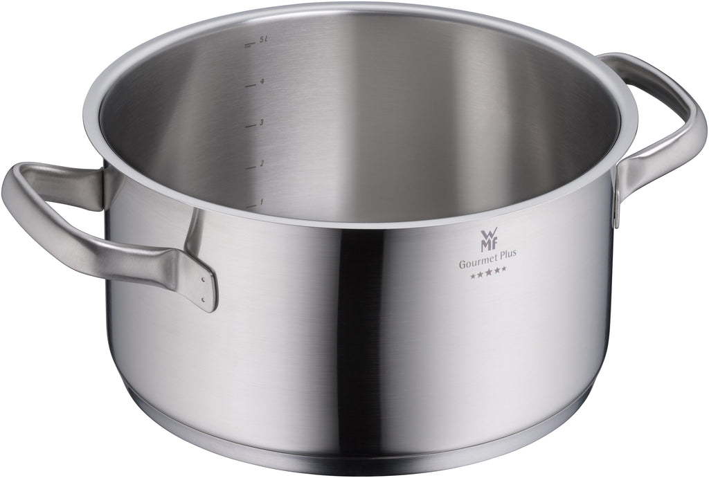 Bunn av Gourmet Plus kjele 24 cm med lokk rustfritt stål med TransTherm bunn