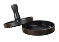 Burgerpresse aluminium non-stick riflet svart - Wenko forfra