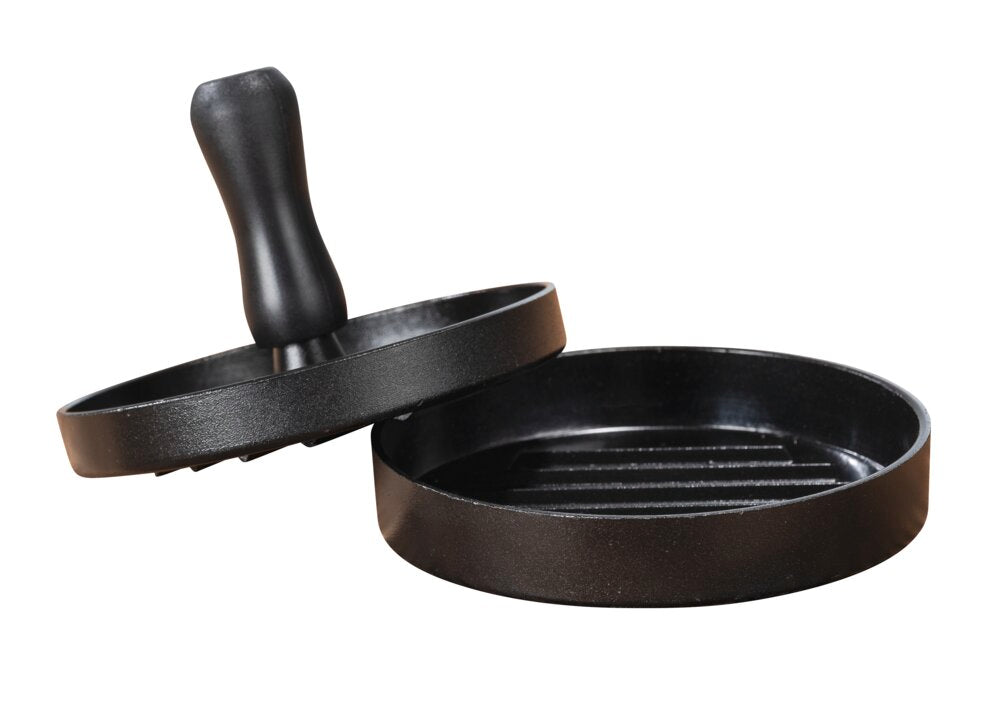 Burgerpresse aluminium non-stick riflet svart - Wenko forfra