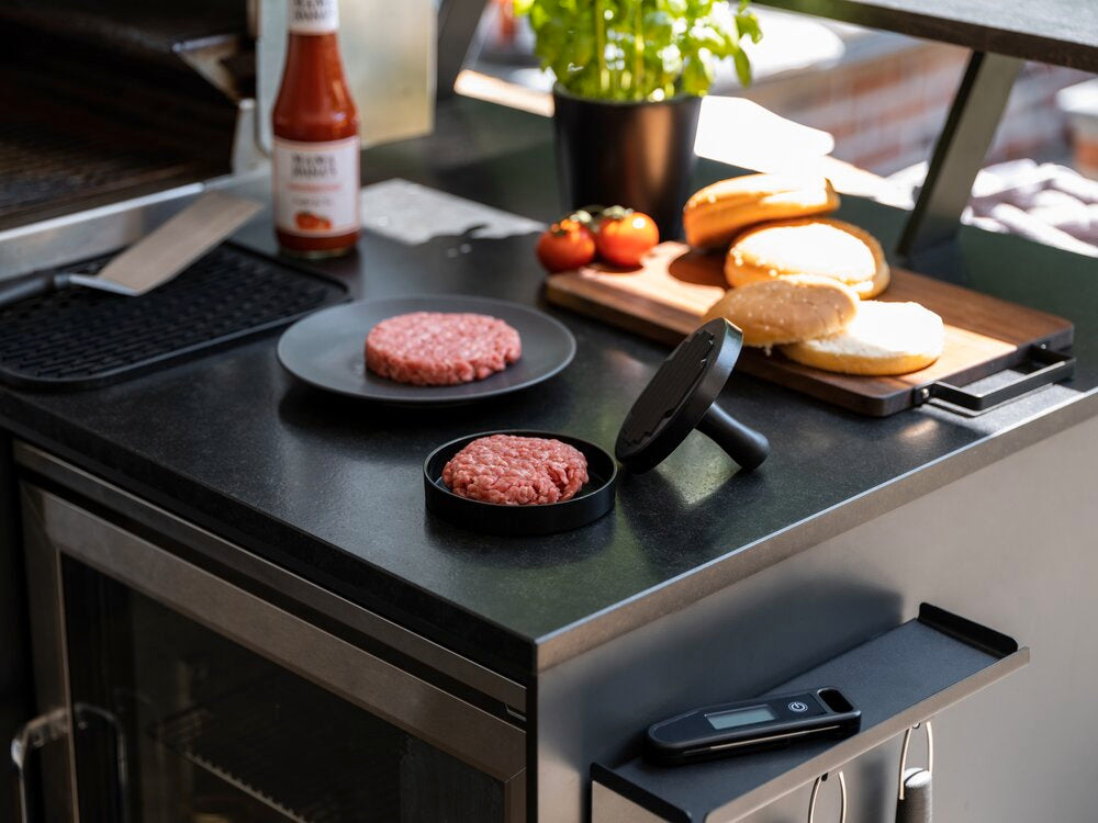 Burgerpresse aluminium non-stick riflet svart - Wenko bakside