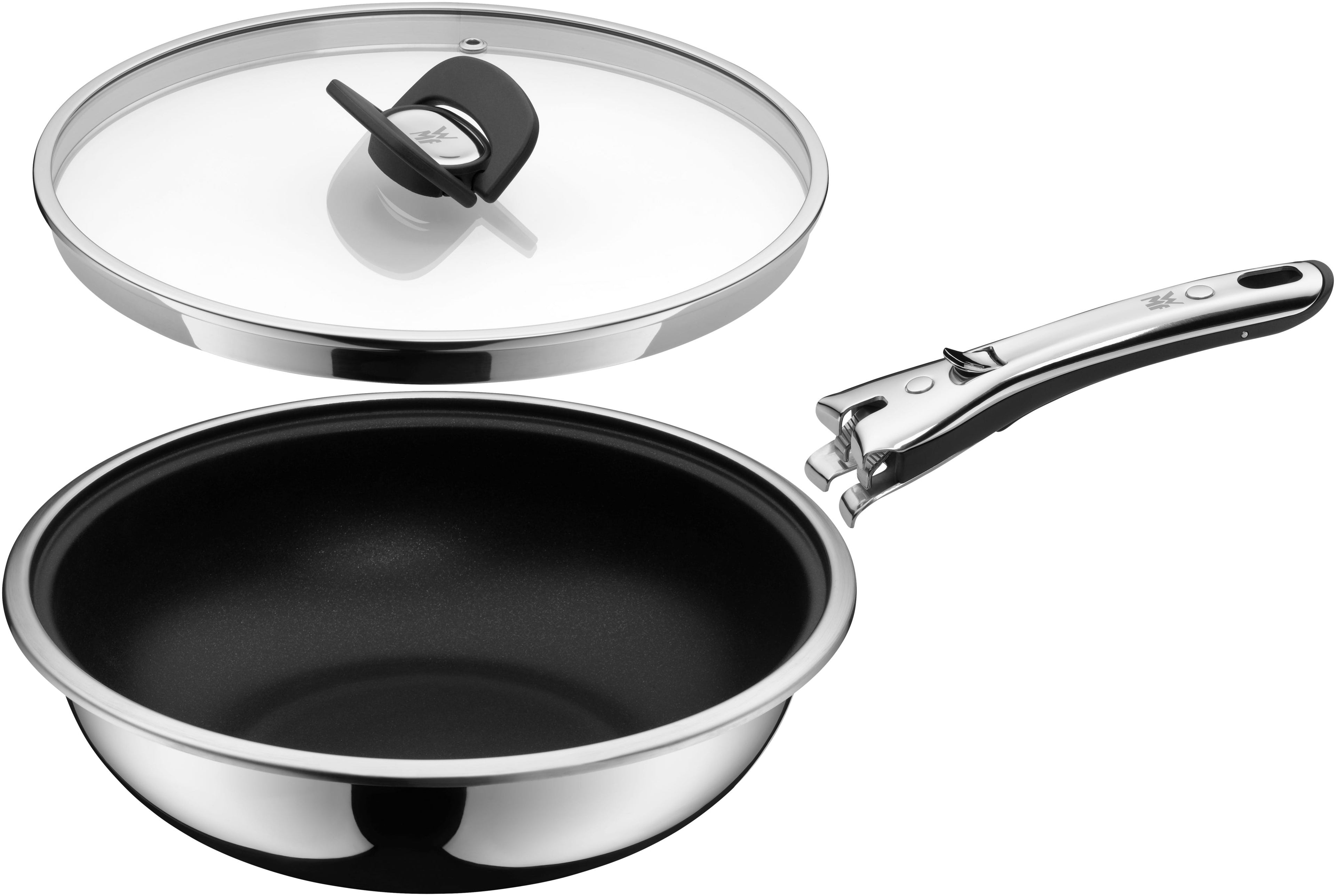 Wokpanne 26 cm rustfritt stål non-stick avtakbart håndtak - WMF