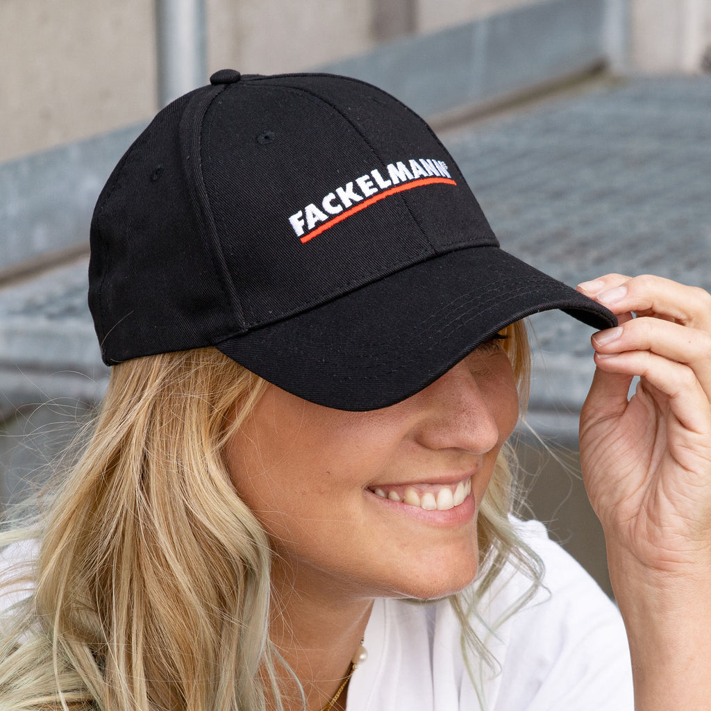 Caps bomull med logo svart - Fackelmann bakside