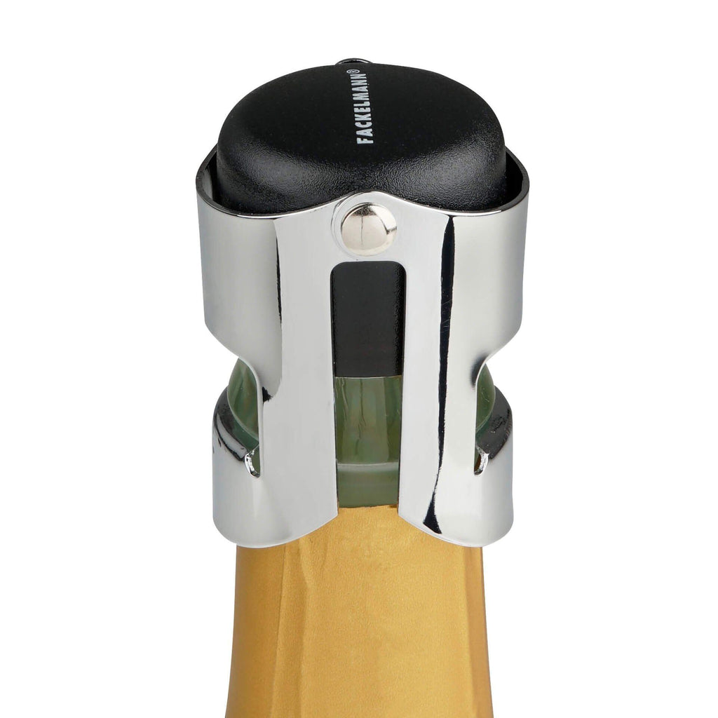 Champagnekork flaskestopper visning av krommet metall