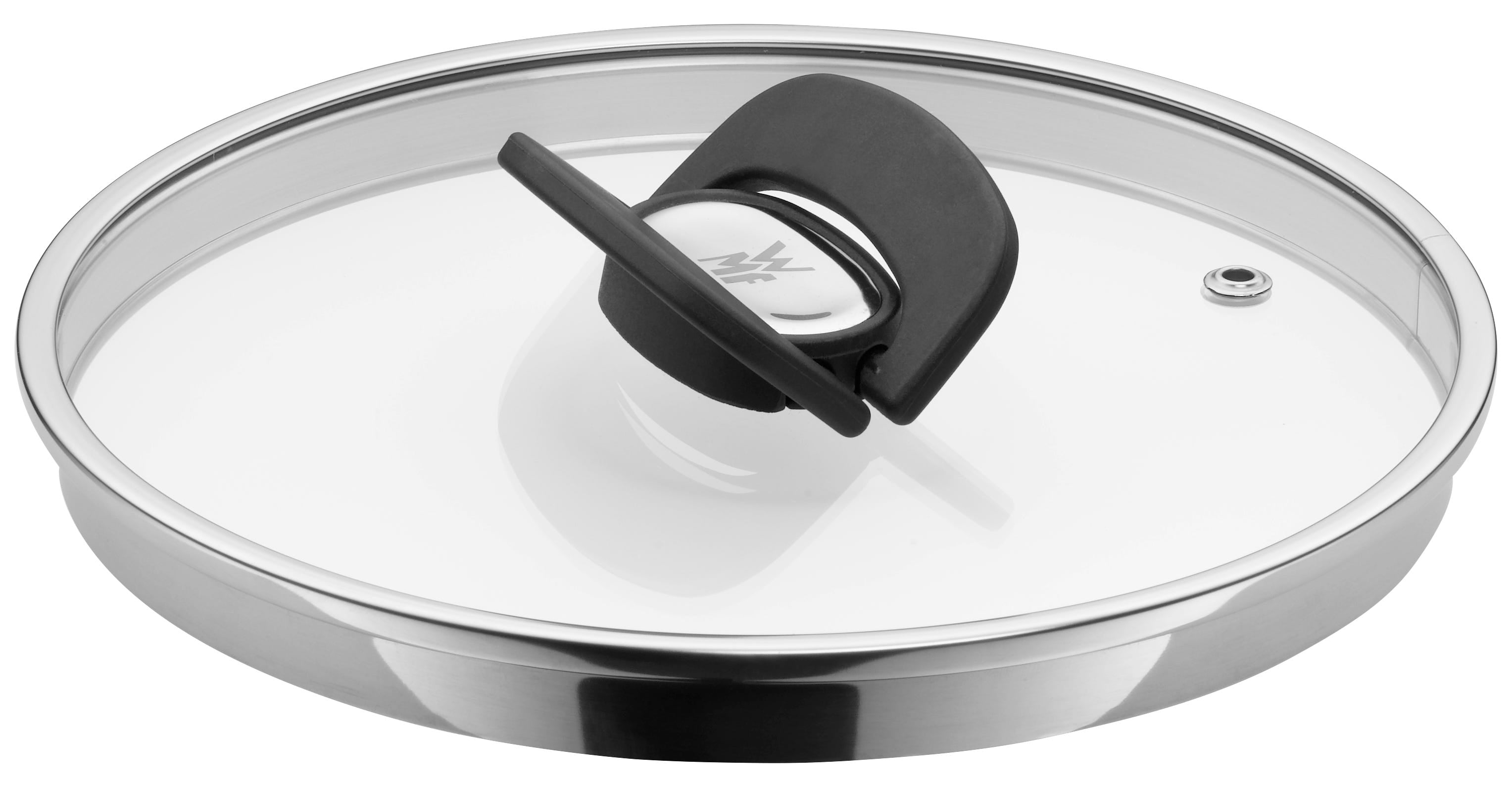 Click&Serve glasslokk 20 cm med bakelitthåndtak forfra