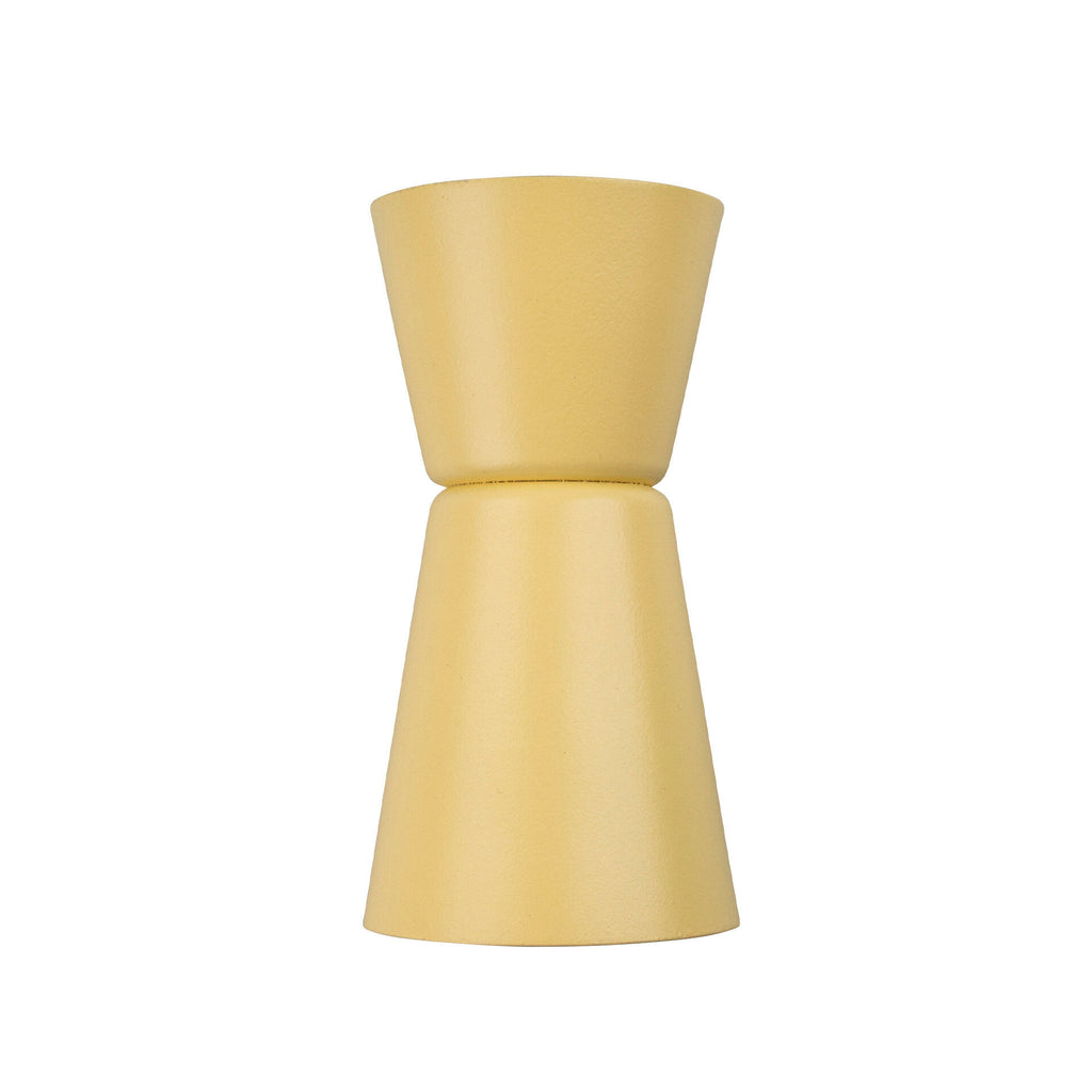 Cocktail måleskje jigger 1-5 cL rustfritt stål gul forfra