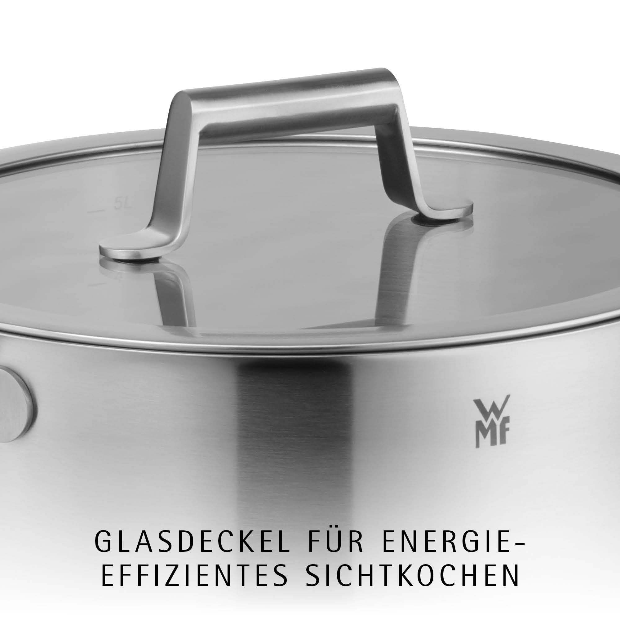 Glasslokk på Comfort Line grytesett 4-delt rustfritt stål induksjon med glasslokk