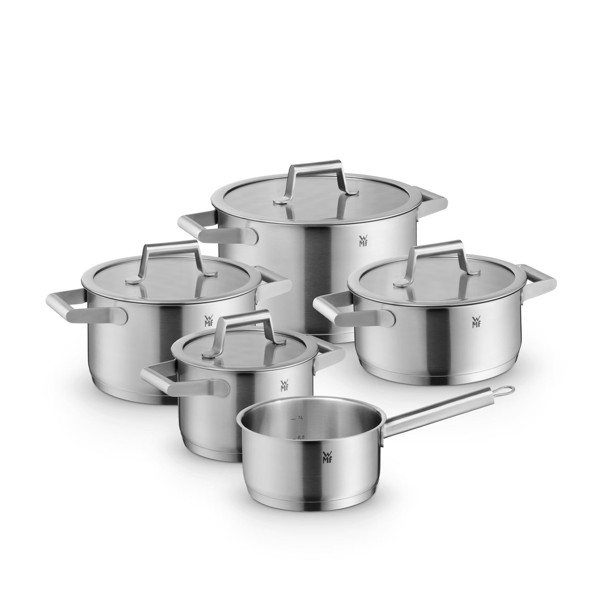 Comfort Line grytesett 5-delt rustfritt stål 18/10 induksjon forfra
